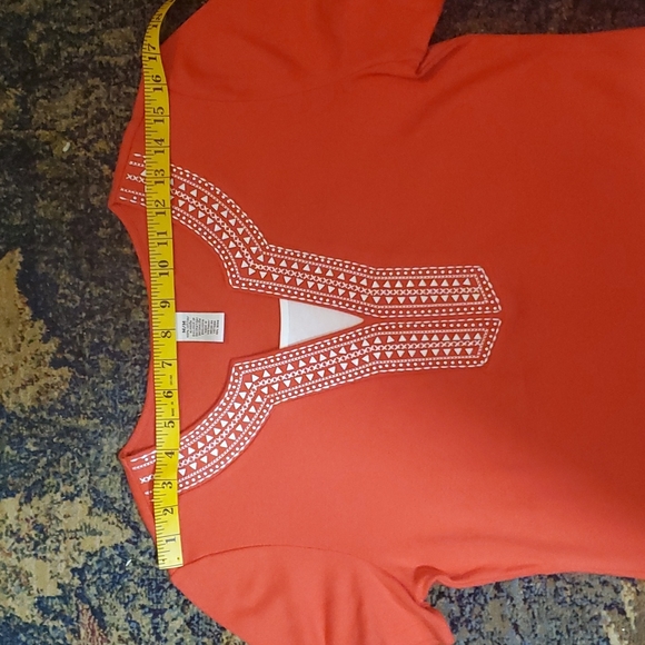 Rebecca Malone top size M Orange color brand new does not have a label - Picture 9 of 11